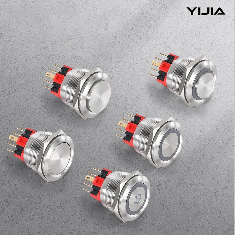 16mm 2no পুশ বোতাম সুইচ